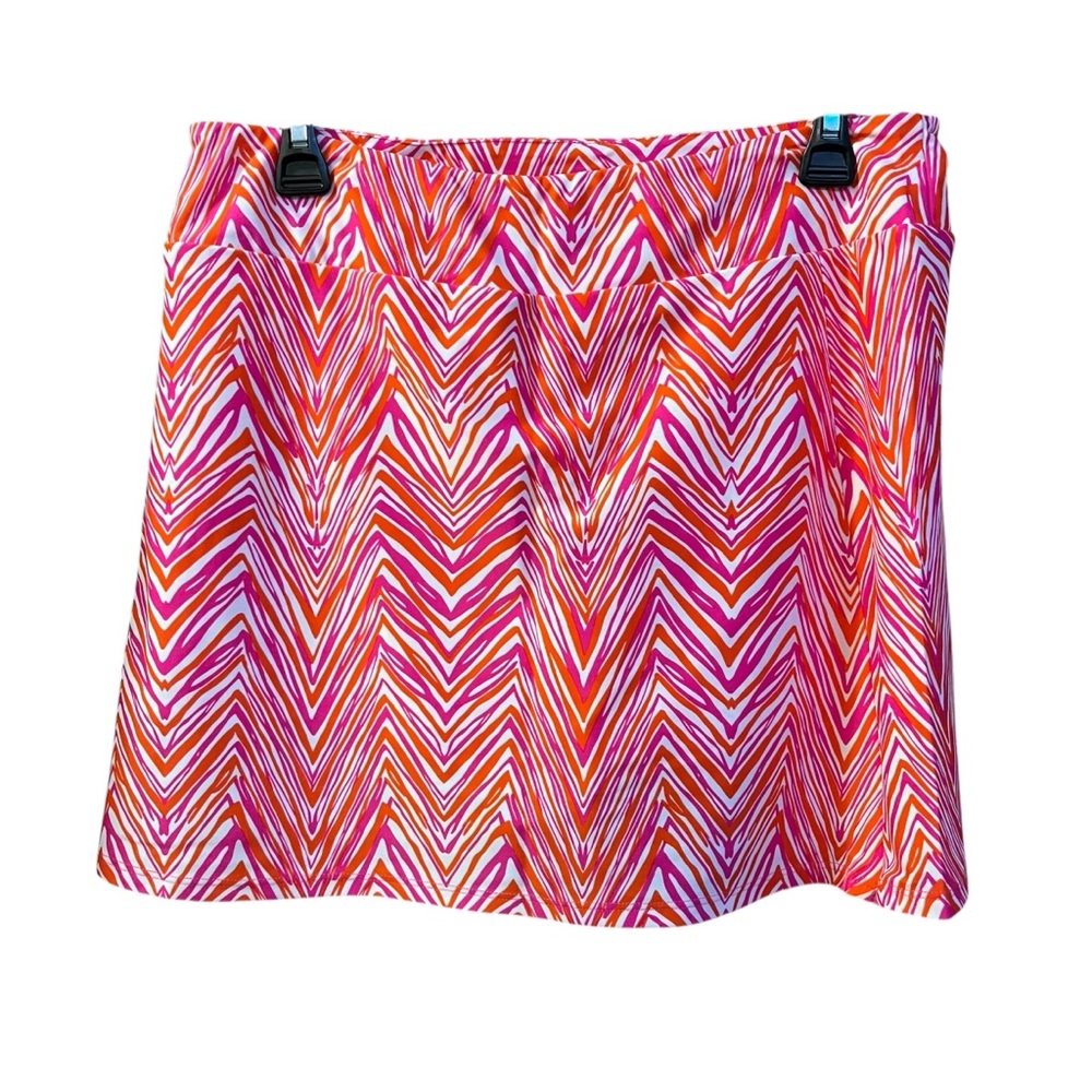 Jude Connally Tennis Pickleball Skirt Skort Bright Colorful Zip Women M